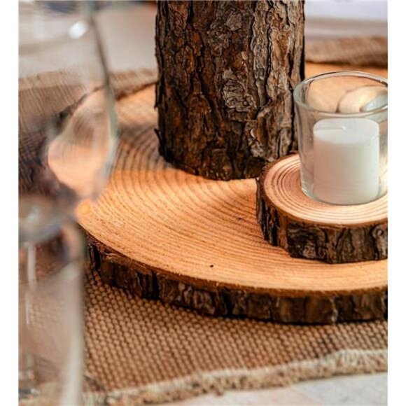 Set of (10) 10-11 inch Wood Slices for centerpieces! (10 inch) - Picture 4 of 8